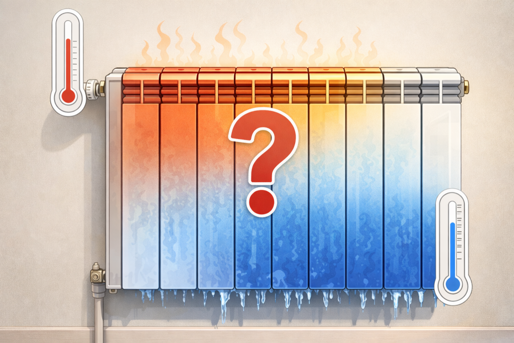 Radiateur froid en bas, chaud en haut que faire